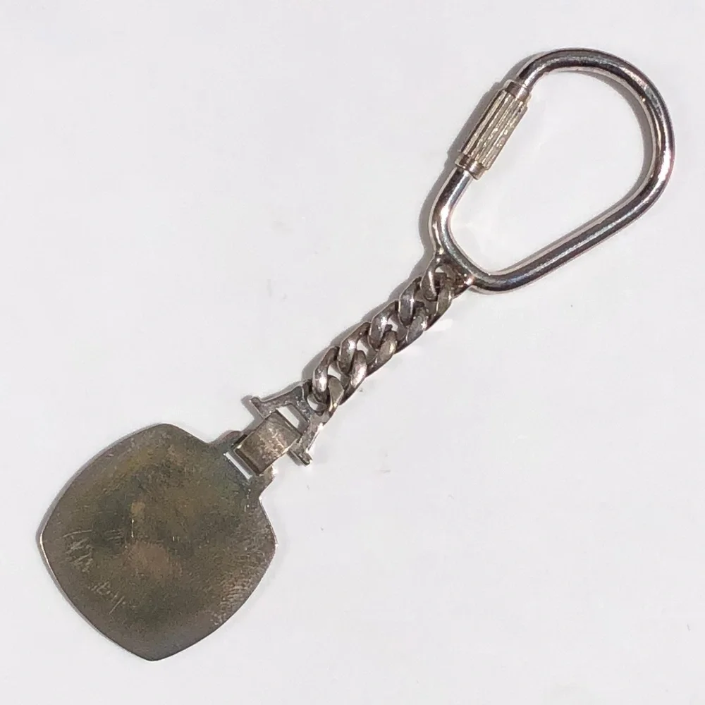 sterling silver keychain Parthenon Greek screw closure 925 Athenian Acropolis